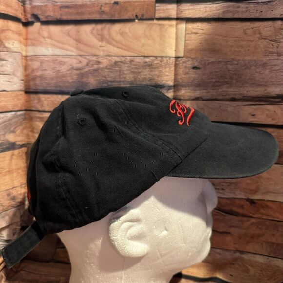 Freddy's Steakburgers Black Baseball Cap Hat Adjustable Strapback Uniform Work - Picture 2 of 7